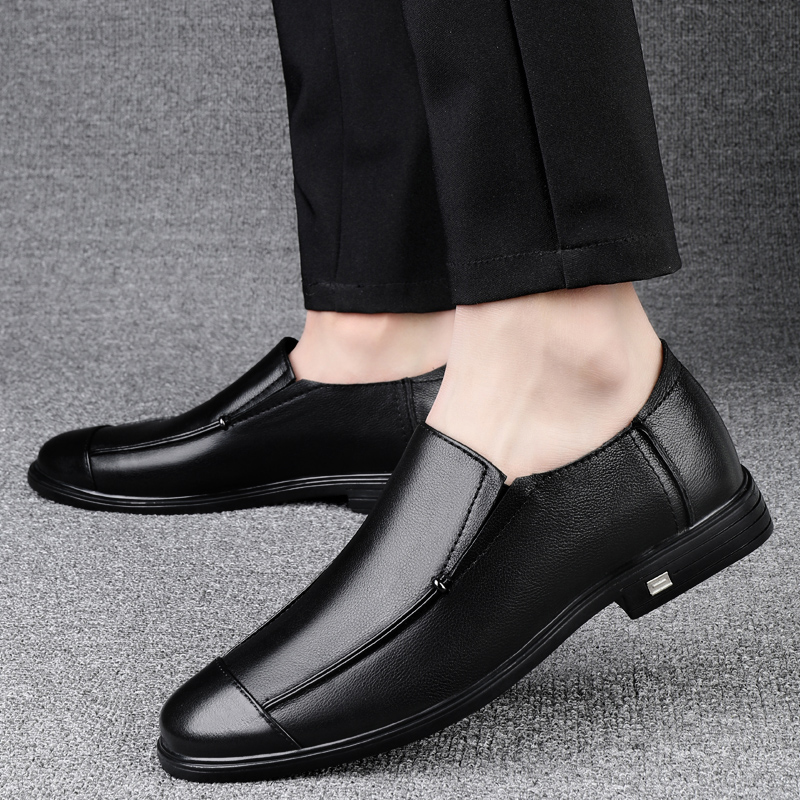 Boat Shoe Leather - Fashion Mens Casual Leather Loafers Simple