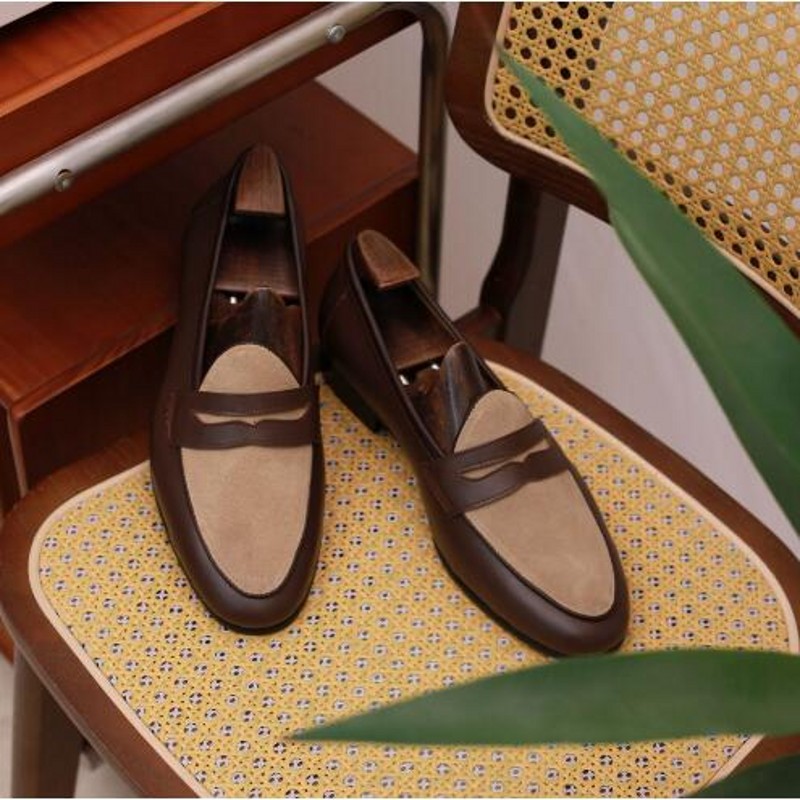 British Style Men Coffee Loafe - Boat Shoe Leather 리뷰 및 가격