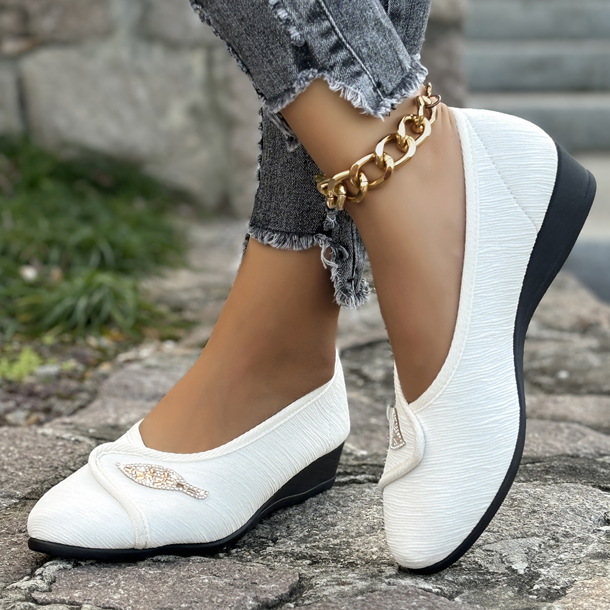 Women's Elegant Rhinestone Fla - Men'S Shoes With Toes 리뷰 및 가격