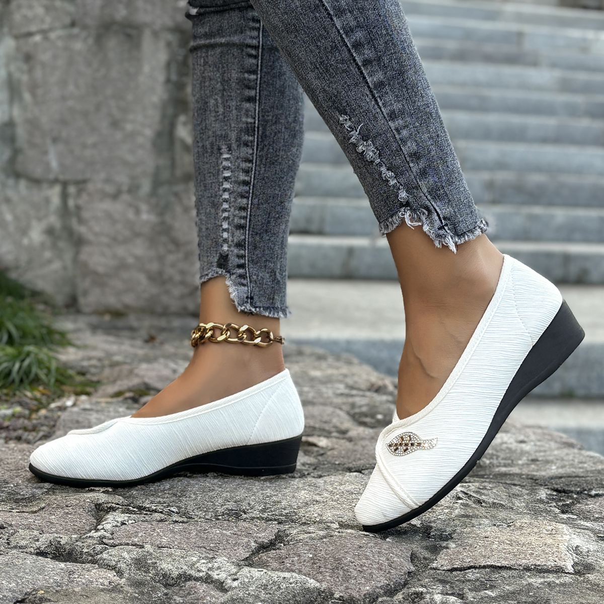 Women's Elegant Rhinestone Fla - Men'S Shoes With Toes 리뷰 및 가격