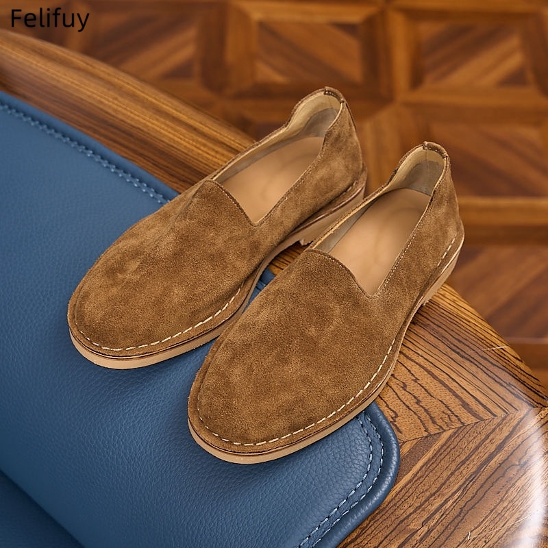 Cow Suede Man Loafers Luxury G - Boat Shoe Leather 리뷰 및 가격