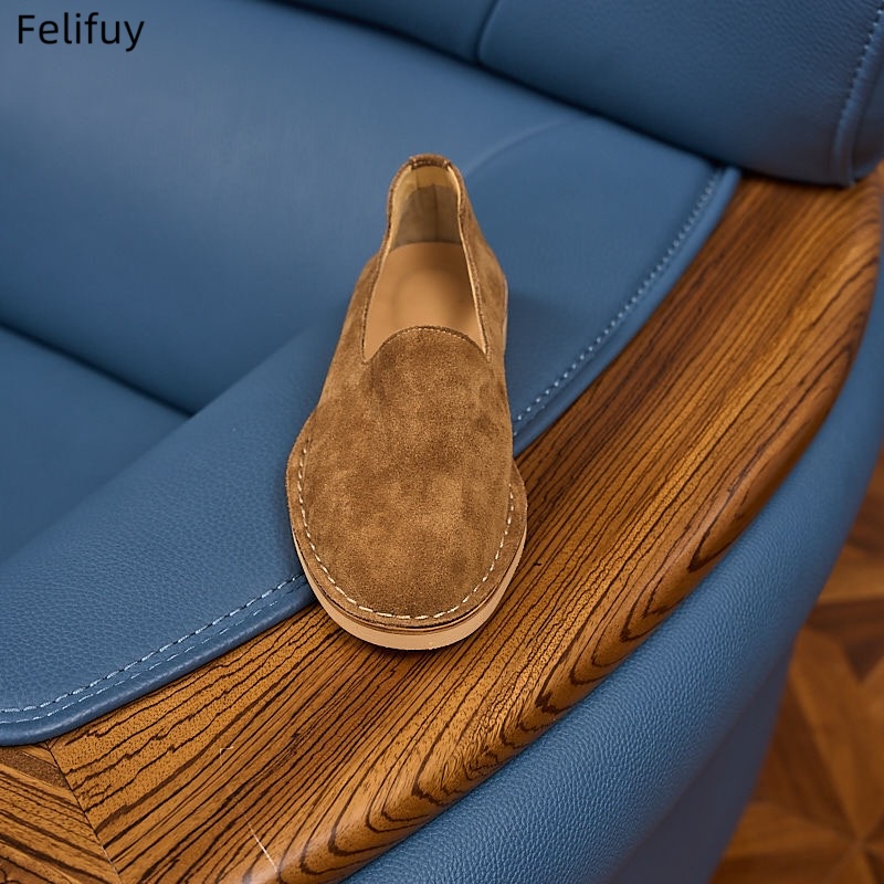 Cow Suede Man Loafers Luxury G - Boat Shoe Leather 리뷰 및 가격