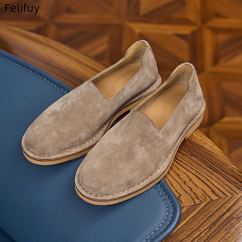 Cow Suede Man Loafers Luxury G - Boat Shoe Leather 리뷰 및 가격