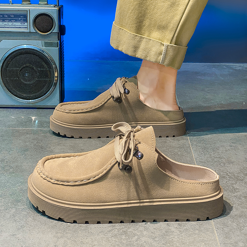 Platform Mules Men Backless Lo - Boat Shoe Leather 리뷰 및 가격