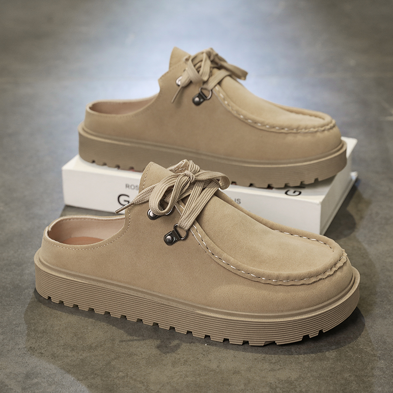 Platform Mules Men Backless Lo - Boat Shoe Leather 리뷰 및 가격