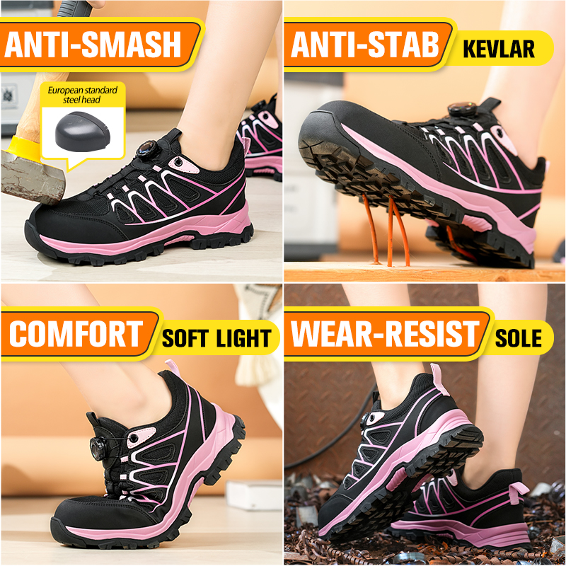 Ladies' Anti-Slip Safety Shoes - Men'S Shoes With Toes 리뷰 및 가격