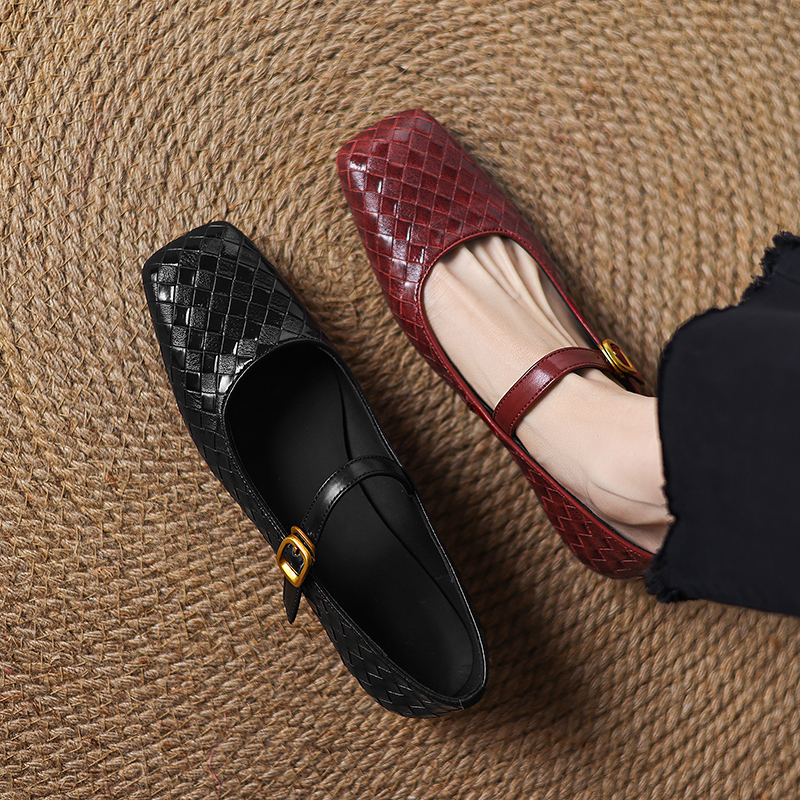 Woven Flat Bottom Mary Jane Wo - Men'S Shoes With Toes 리뷰 및 가격
