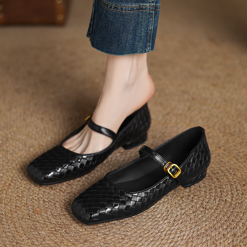 Woven Flat Bottom Mary Jane Wo - Men'S Shoes With Toes 리뷰 및 가격