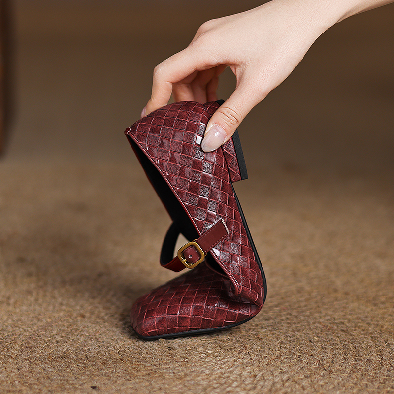 Woven Flat Bottom Mary Jane Wo - Men'S Shoes With Toes 리뷰 및 가격