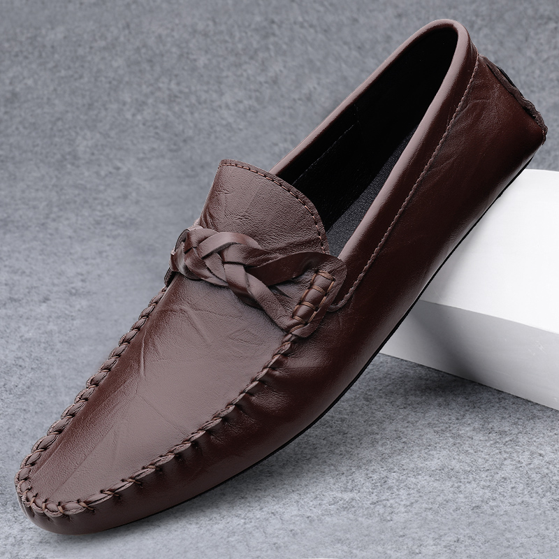 Italian Mens Shoes Casual Luxu - Boat Shoe Leather 리뷰 및 가격