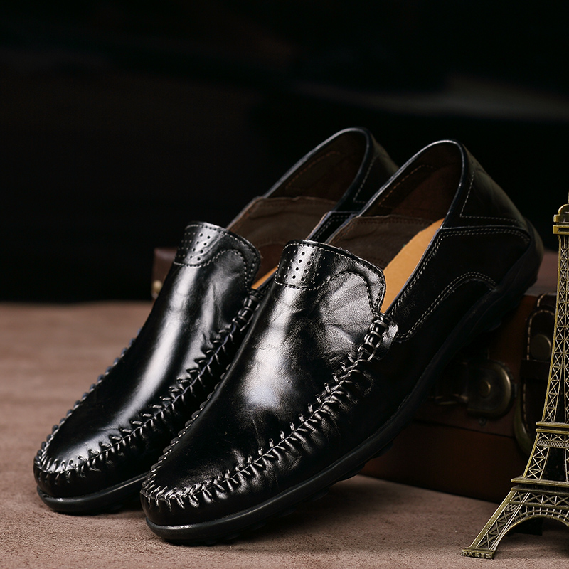 Leather Men Shoes Casual Luxur - Boat Shoe Leather 리뷰 및 가격