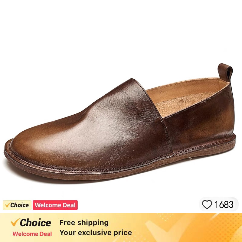 Genuine Cow Leather Mens Loafe - Boat Shoe Leather 리뷰 및 가격