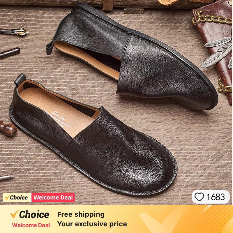 Genuine Cow Leather Mens Loafe - Boat Shoe Leather 리뷰 및 가격
