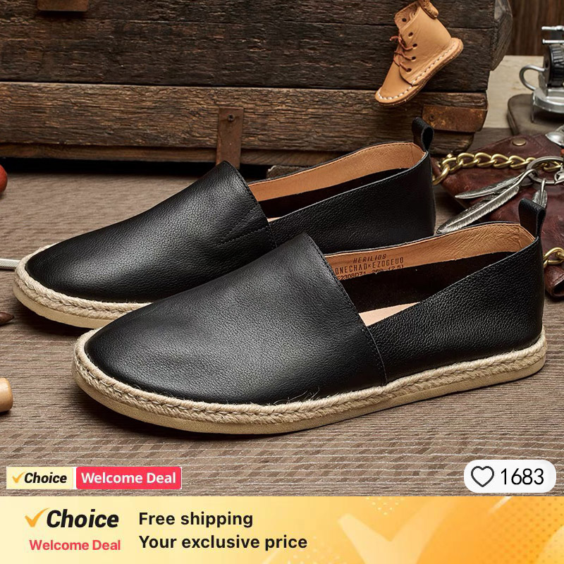 Genuine Cow Leather Mens Loafe - Boat Shoe Leather 리뷰 및 가격