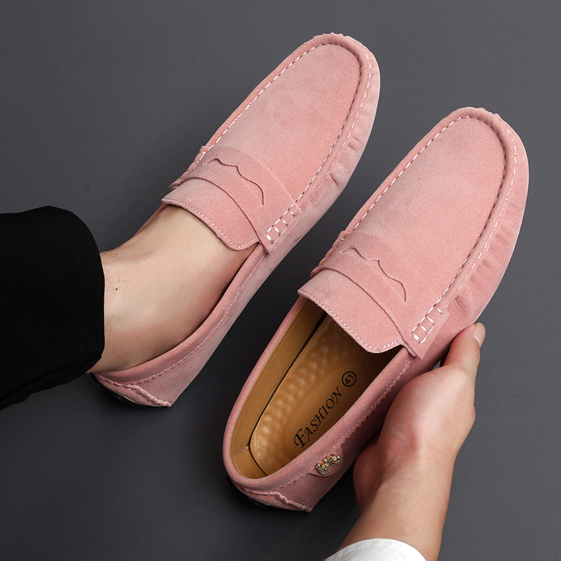 Suede Leather Penny Peas Loafe - Boat Shoe Leather 리뷰 및 가격