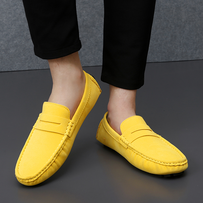 Suede Leather Penny Peas Loafe - Boat Shoe Leather 리뷰 및 가격