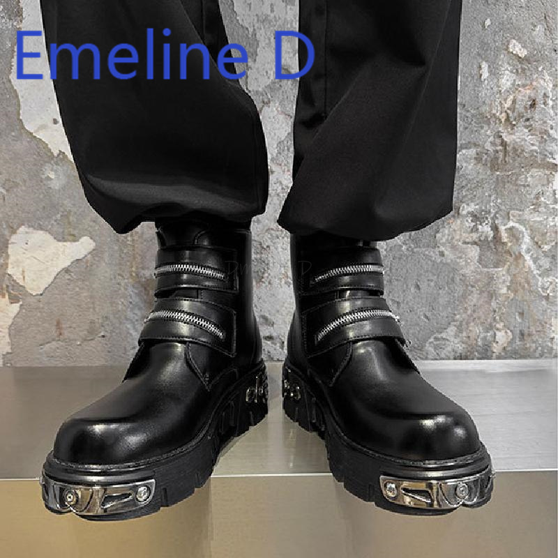 Dark Punk High Top Shoes Fashi - Men'S Shoes Increase Height 리뷰 및 가격
