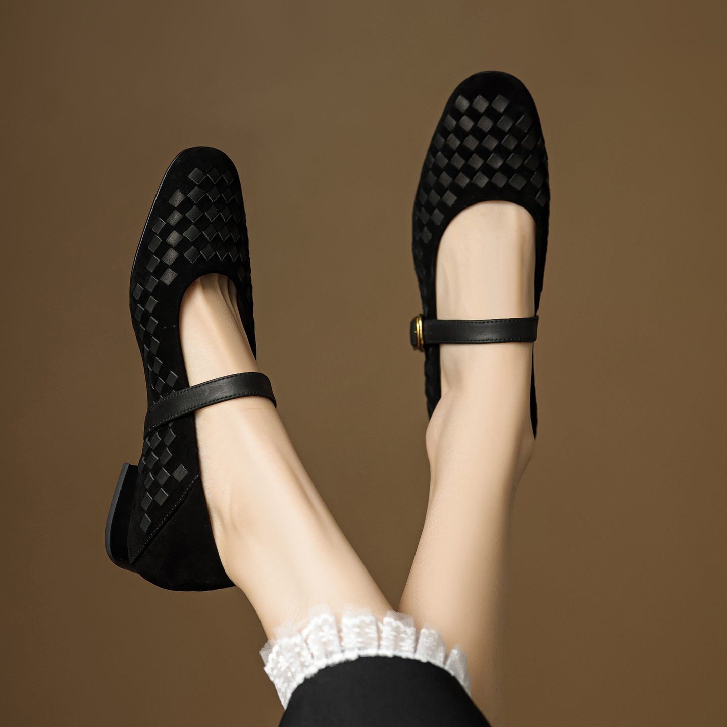 Handmade Genuine Woven Texture - Men'S Shoes With Toes 리뷰 및 가격