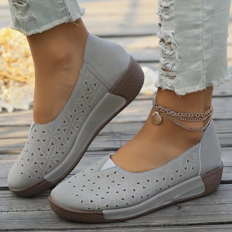 Spring Autumn Women Flats Plat - Boat Shoe Leather 리뷰 및 가격