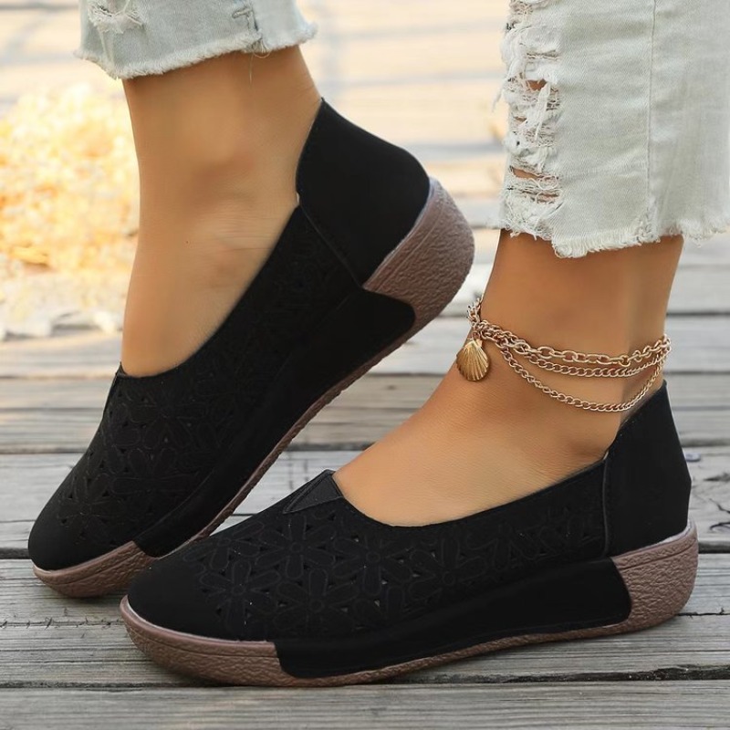 Spring Autumn Women Flats Plat - Boat Shoe Leather 리뷰 및 가격